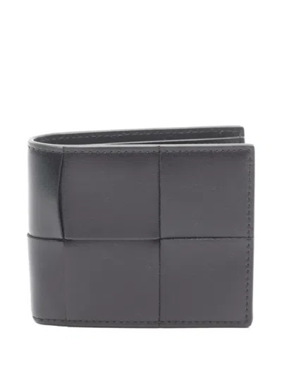 Pre-owned Bottega Veneta 2020s Cassette Leather Wallet In Black