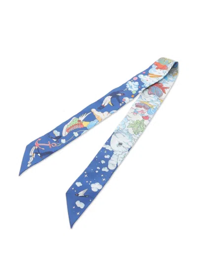 Pre-owned Hermes 2020s Sur Mon Nuage Scarf In Blue