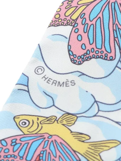 Pre-owned Hermes 2020s Sur Mon Nuage Scarf In Blue