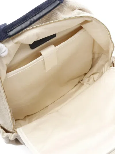 Pre-owned Chloé 2020s Canvas Leather Backpack In Neutral