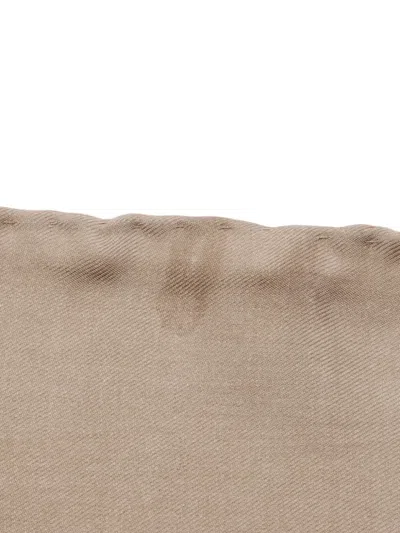 Pre-owned Chanel 1986-1988 Coco Mark Silk Scarf In Neutral