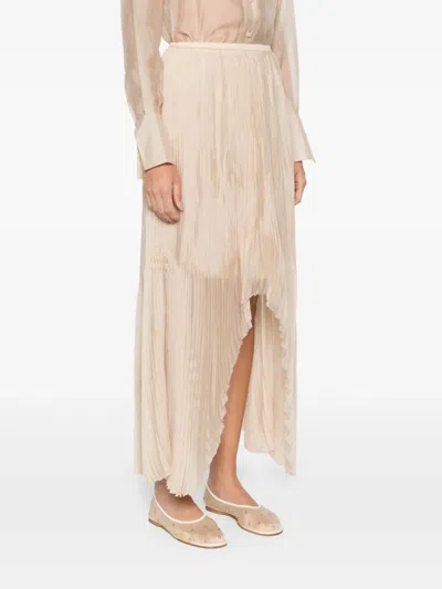 Forte Forte Asymmetric Midi Skirt In Neutral