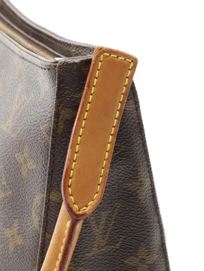 Pre-owned Louis Vuitton 2002 Looping Mm Shoulder Bag In Brown