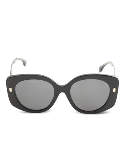Pre-owned Fendi 2020s Roma Sunglasses In Black