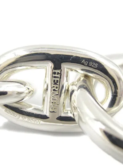 Pre-owned Hermes 2020s Chaîne D'ancre Mm Bracelet In Silver