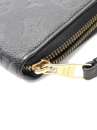 Pre-owned Louis Vuitton 2019 Zppy Monogram Empreinte Leather Wallet In Black