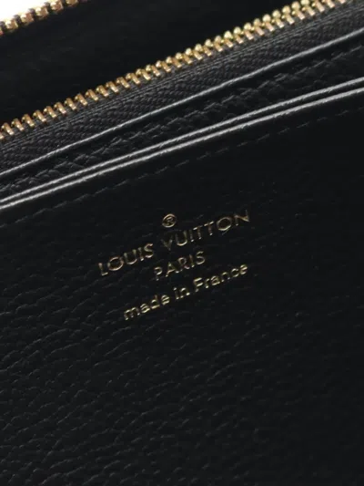Pre-owned Louis Vuitton 2019 Zppy Monogram Empreinte Leather Wallet In Black