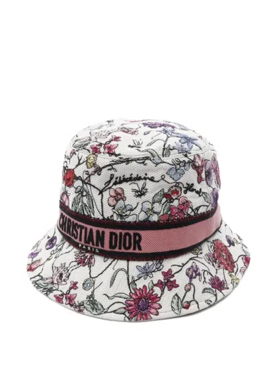 Pre-owned Dior 2000s D-bobby Floral-print Bucket Hat