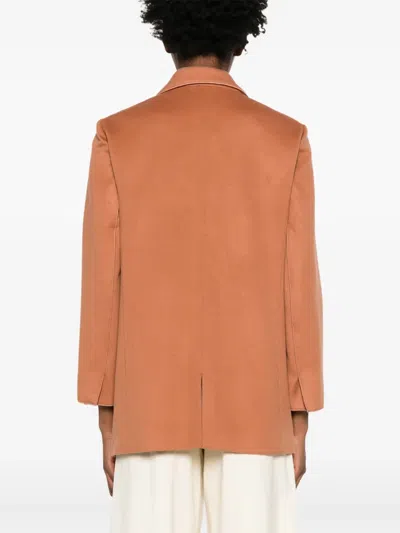 Forte Forte Double-breasted Blazer In Brown