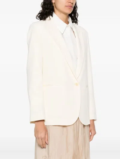 Forte Forte Single-breasted Blazer In White