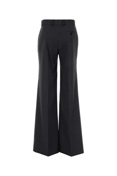 Stella Mccartney Wool Flared Trousers In Black