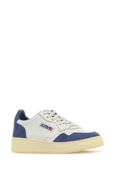 Autry Two-tone Leather And Suede Medalist Sneakers In Multi