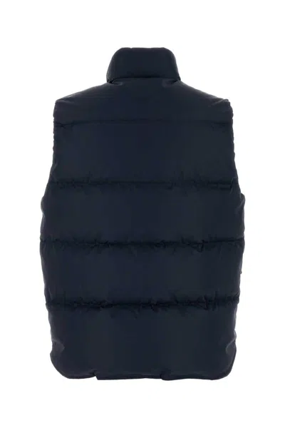 Prada Re-nylon Sleeveless Down Jacket In Blue