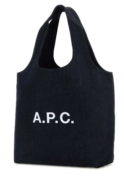 Apc A.p.c. Denim Ninon Shopping Bag