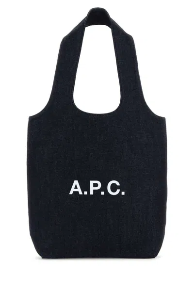 Apc A.p.c. Denim Small Ninon Shopping Bag