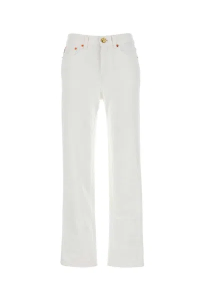 Blazé Milano Denim Jeans Featuring Belt Loops In White