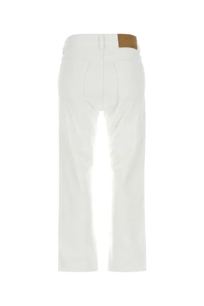 Blazé Milano Denim Jeans Featuring Belt Loops In White
