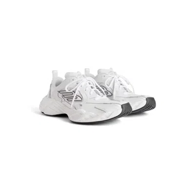 Balenciaga Men White Cowskin And Polyester Monday Shoe Sneakers