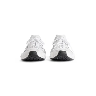 Balenciaga Men White Cowskin And Polyester Monday Shoe Sneakers