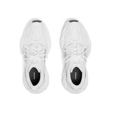 Balenciaga Men White Cowskin And Polyester Monday Shoe Sneakers