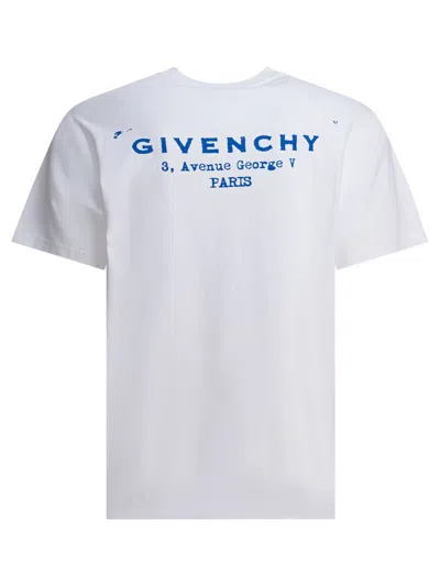Givenchy T-shirt With Logo Printed On The Back In White