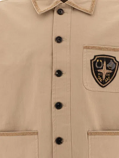 Bode Men Beige Cotton Bullion Jacket In Pink