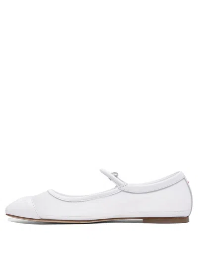 Aeyde Round Toe Ballerina Shoes With Contrast Piping