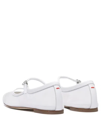 Aeyde Round Toe Ballerina Shoes With Contrast Piping