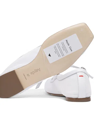 Aeyde Round Toe Ballerina Shoes With Contrast Piping