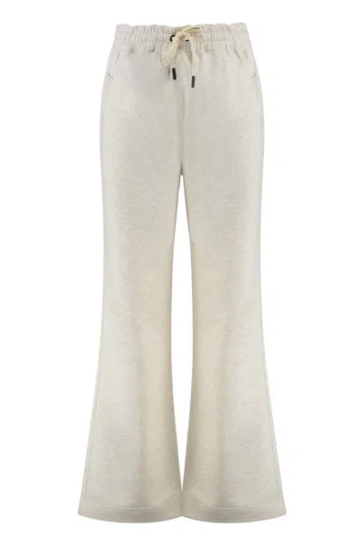 Moncler Elastic Waistband Flared Leg Track-pants In White
