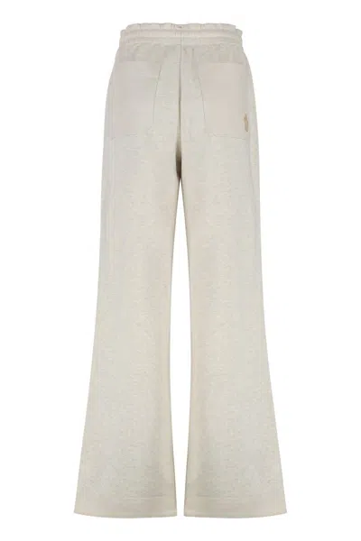 Moncler Elastic Waistband Flared Leg Track-pants In White