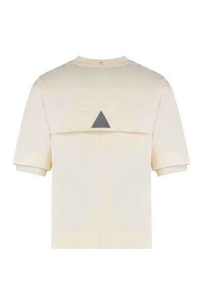 Moncler Grenoble Women Patch With Logo T-shirt In Neutral