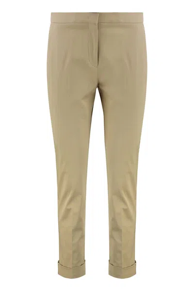 Etro Tailored Cropped Trousers Cuffed Hem In Brown