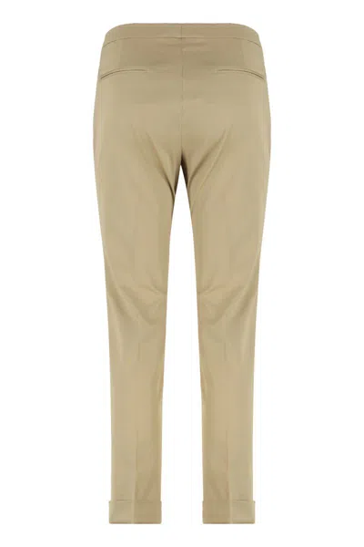 Etro Tailored Cropped Trousers Cuffed Hem In Brown