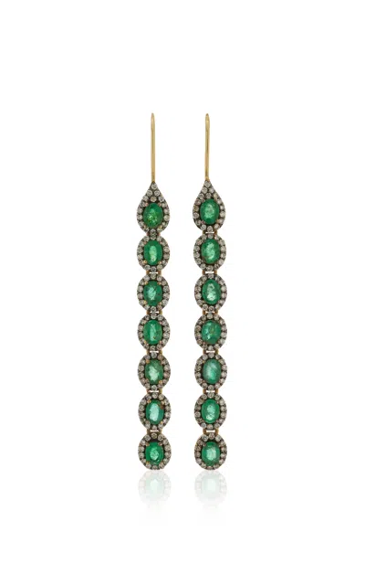 Amrapali Mini Rajasthan 18k Yellow Gold Emerald Earrings