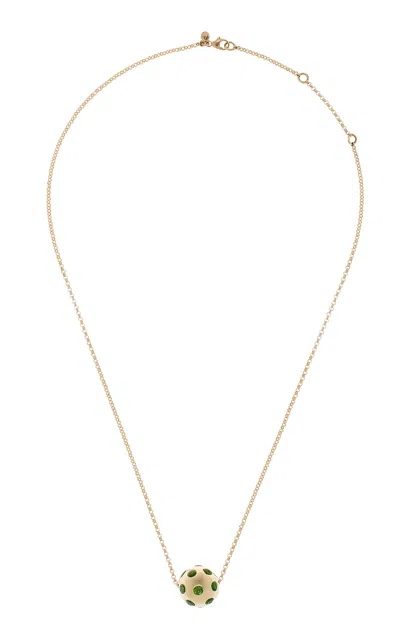 Rachel Quinn 14k Yellow Gold Chrome Diopside Pendant