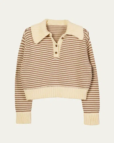 Ciao Lucia Doro Stripe Henley Sweater In Multi