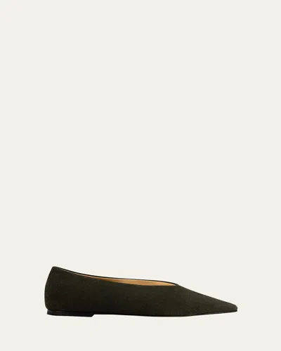 Dear Frances Topo Suede Ballerina Flats