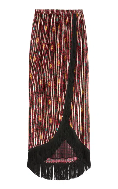 Valentino Printed Silk Midi Skirt