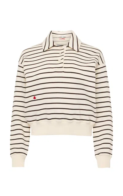 Jw Anderson White Polo Sweatshirt In Neutral