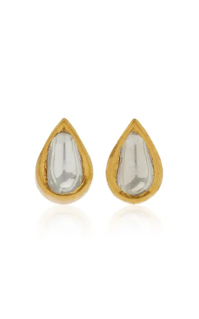 Amrapali Kundan 18k Yellow Gold Vintage Diamond Earrings