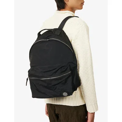 Stone Island Mens Black Brand-patch Shell Backpack