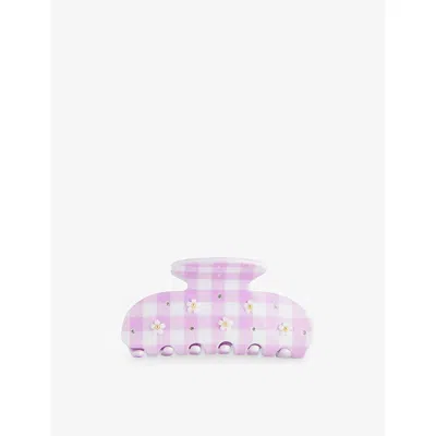 Emi Jay Womens Daisy Pink Picnic Sweetheart Crystal-embellished Cellulose Acetate Hair Clip