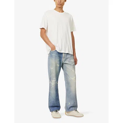 Our Legacy Mens Digital Denim Third Cut Wide-leg Denim Jeans