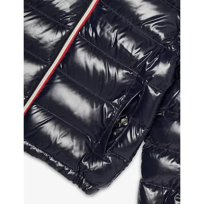 Moncler Navy New Aubert Hooded Shell-down Jacket 4-1 In Black