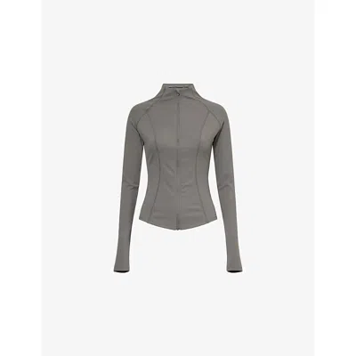 We Are Tala Omens Dark Olive Dayflex Zip-through Stretch-woven Jacket Xs