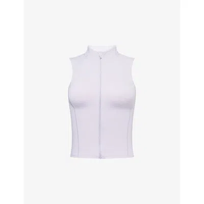 We Are Tala Omens Lilac Skinluxe Sleeveless Zip-through Running Top
