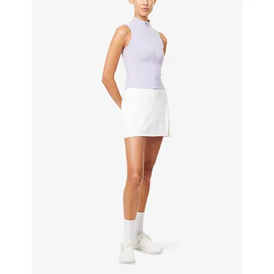 We Are Tala Omens Lilac Skinluxe Sleeveless Zip-through Running Top