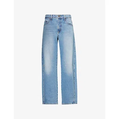 Levi's Womens Easy Days Barrel Baggy Dad Barrel-leg Denim Jeans