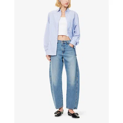 Levi's Womens Easy Days Barrel Baggy Dad Barrel-leg Denim Jeans